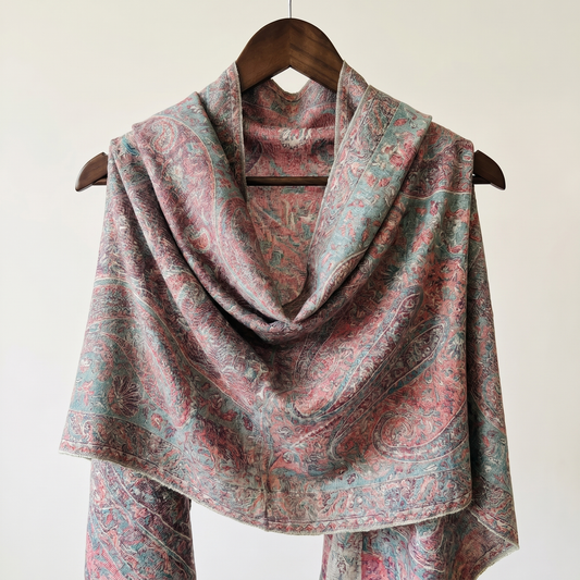 Handcrafted Multi Pink Pashmina Scarf