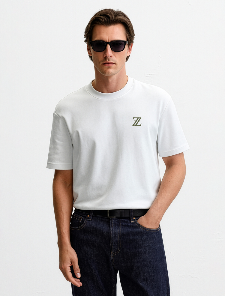 Zuvani Monogram Plain T-Shirt